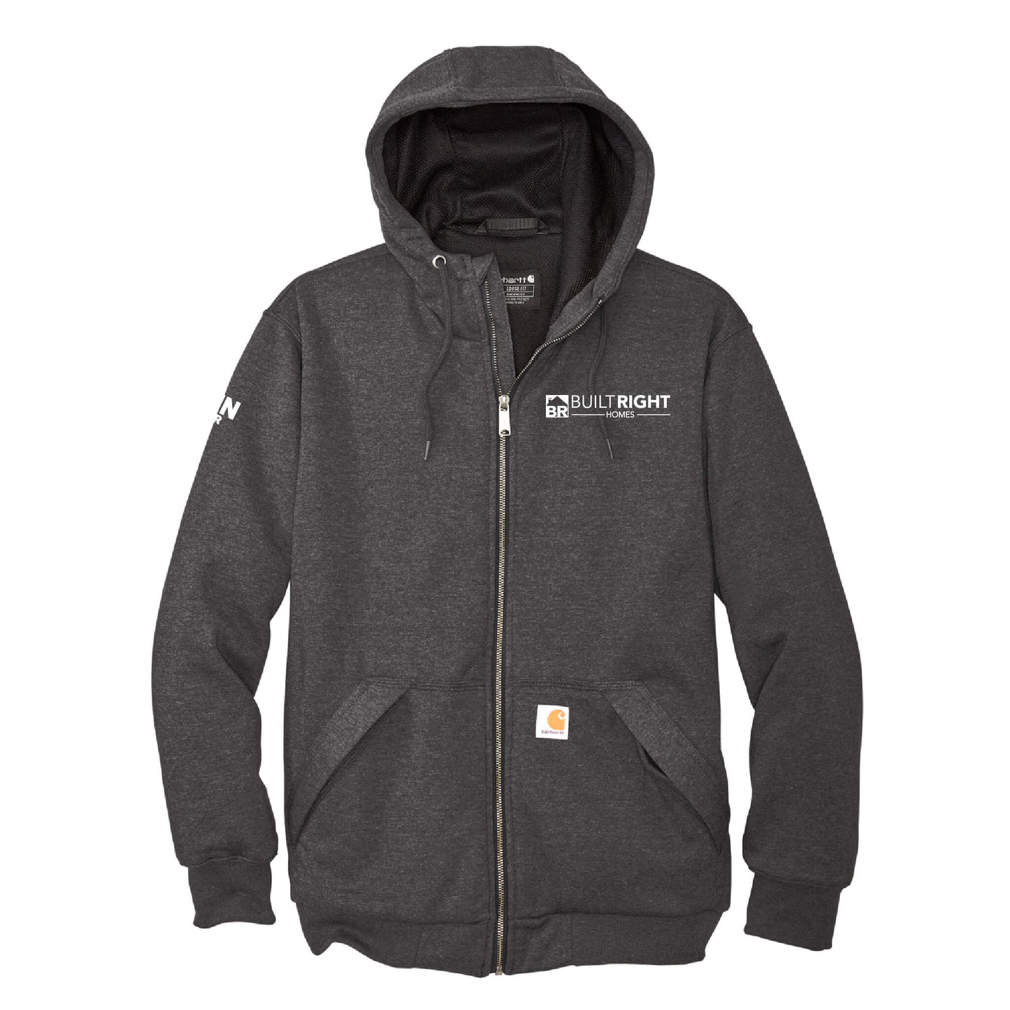 Built Right Homes - Carhartt Midweight Thermal-Lined Full-Zip Sweatshirt - Adult-Soft and Spun Apparel Orders